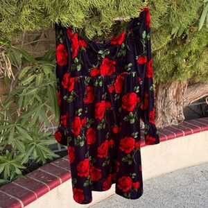 Janie and Jack Black The Velvet Rose Dress